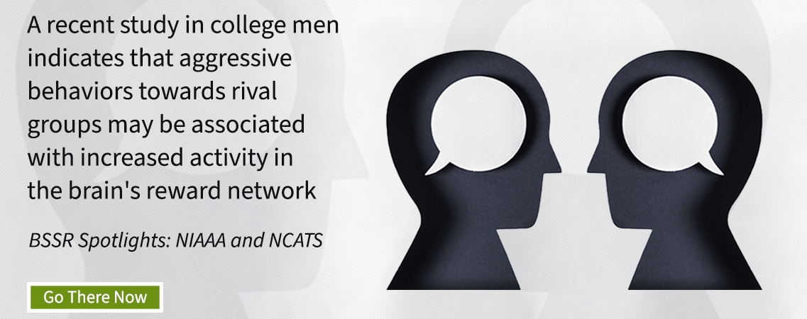 A recent study in college men indicates that aggressive behaviors towards rival groups may be associated with increased activity in the brain's reward network