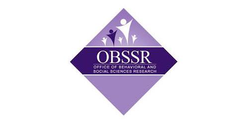 Diamond-shaped logo with abstract people at the top. Below this, text reads OBSSR OFFICE OF BEHAVIORAL AND SOCIAL SCIENCES RESEARCH.